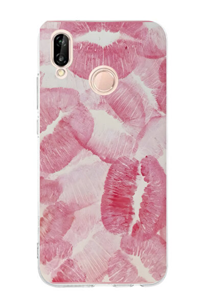 Manitoba Huawei P20 Lite Uyumlu Baskılı Yumuşak Silikon Şeffaf Telefon Kılıfı