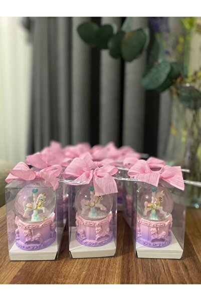 Tasarım Periniz Doğum Hediyesi Hoşgeldin Bebek Atlı Karınca Kar Küresi Işıklı...