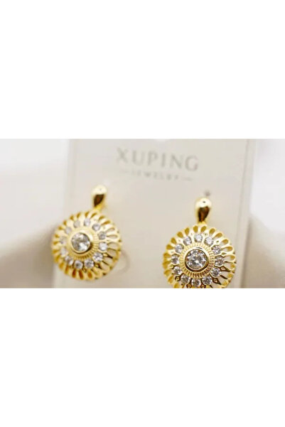 XUPING JEWELRY Cercei placați cu aur și pietre de zirconiu