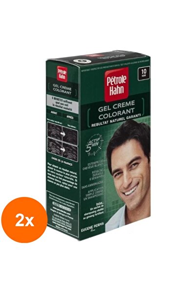 PETROLE HAHN Set 2 x Vopsea de Par pentru Barbati Petrole Hahn, Nr. 10, Negru, 35 ml