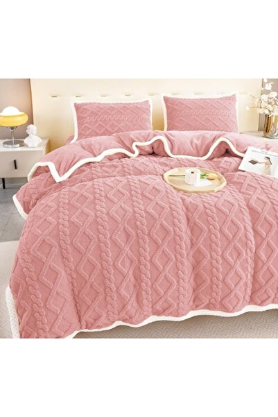 MHR Cocolino Bed Linen Set, Double, 4 Pieces, Pink