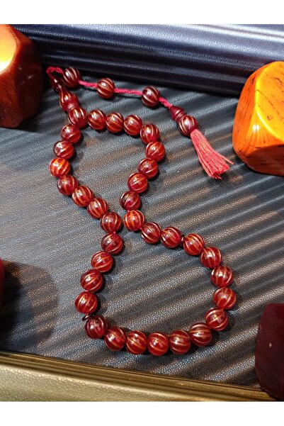 Anemore Collection سبحة من العنبر على شكل عصا مصنوعة يدويًا