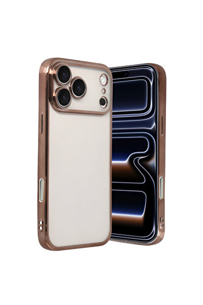 NewFace غطاء سيليكون لهاتف آيفون 17 برو ماكس مع حماية للعدسة - لون التيتانيوم...