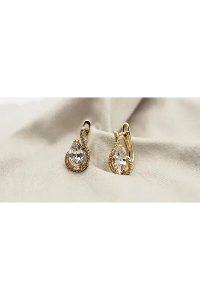 XUPING JEWELRY Cercei placați cu aur de 18k și pietre de zirconiu