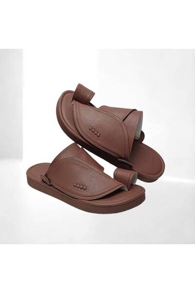 chic najd Plain burgundy leather oriental shoes - size 46