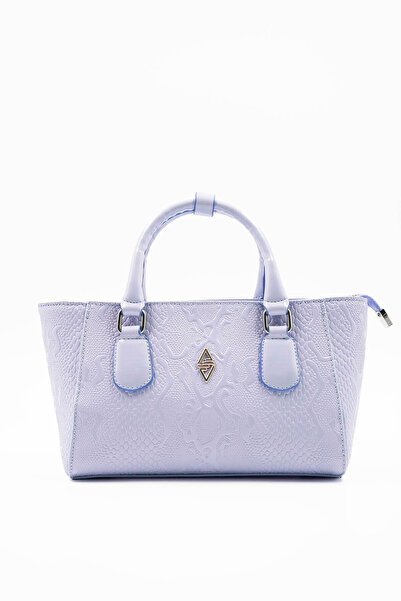 Hüvendo Small Size Long Strap Women's Stylish Hand and Shoulder Bag Patent Leather Blue