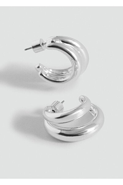 MANGO Woman Çift halkalı küpe