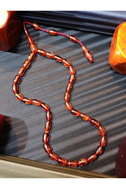 Anemore Collection سبحة من العنبر الناري بلون العنبر