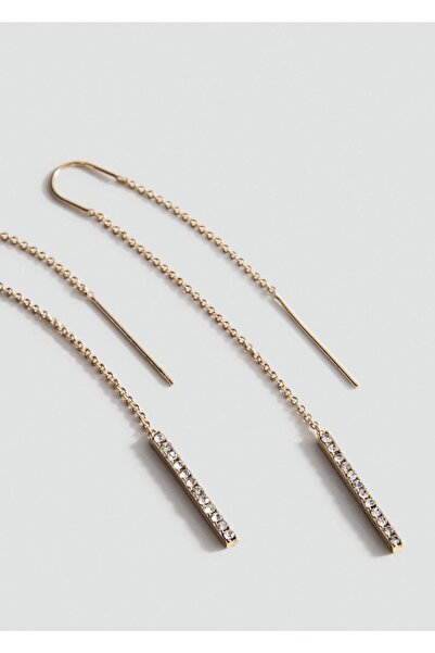 MANGO Woman Uçlu kristal küpe