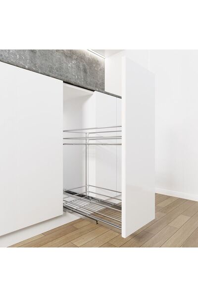 SELINAVA Cos Jolly reglaj 3D 340x470, culisare jos cu glisiera , extragere totala, corp de 400 mm, crom