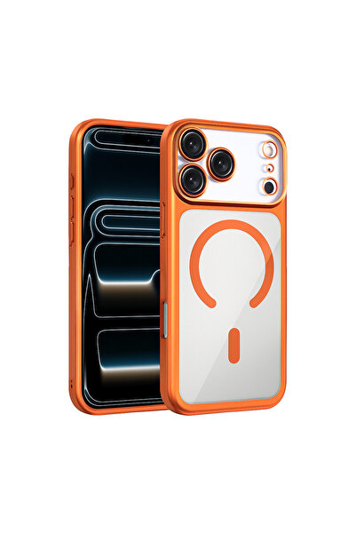 ceppark غطاء جوكو أبل آيفون 17 برو كروم ماج سيف - برتقالي