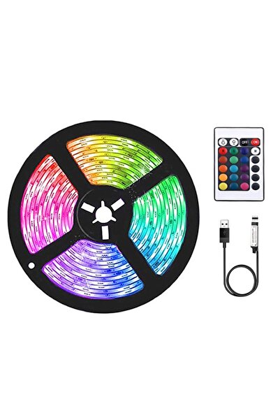 GARDEON Banda LED RGBW 5m, 300 LED-uri SMD, USB, Telecomanda, Iluminare Ambientala TV/Monitor, IP65