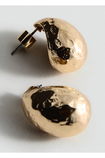 MANGO Woman Dokulu damla küpe