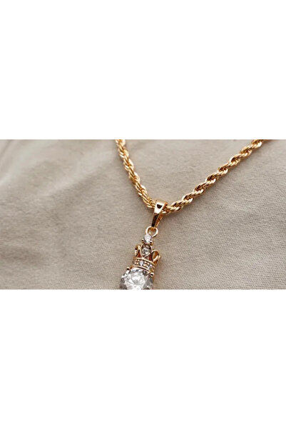 XUPING JEWELRY Colier cu pandantiv placat cu aur de 18k și pietre de zirconiu