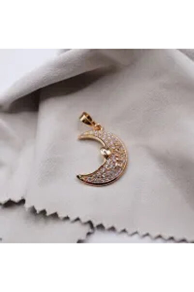XUPING JEWELRY Pandantiv Semilună Iubire Veșnică Placat cu Aur de 18k