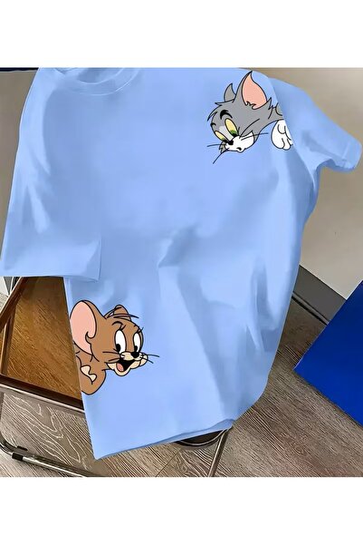 oneagılyazı Tom and Jerry Cute Printed T-Shirt