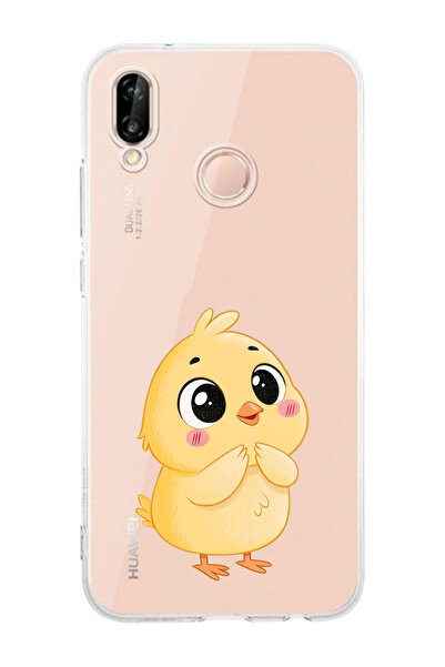 Manitoba Huawei P20 Lite Uyumlu Baskılı Yumuşak Silikon Şeffaf Telefon Kılıfı