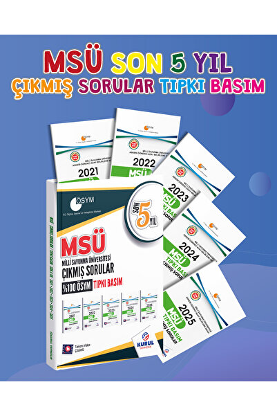 Kurul Yayıncılık 2026 Msü Çıkmış Sorular Son 5 Yıl Tıpkı Basım Kitapçıkları V...