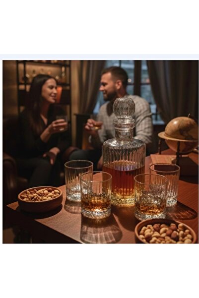 ORTAKÖY CENNETİ 7-Piece Whiskey Set Elysia Model Oslo 1 Bottle 1200 Cc 6 Whis...
