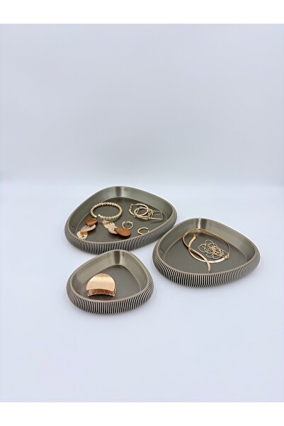 Sem-X Design Parlak Haki Üçgen Asimetrik Organizer & Takı/Aksesuar Organizer ...