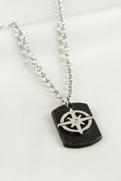 ZERO LAND 1615506749 Star Men (210655) Necklace-Silver Color