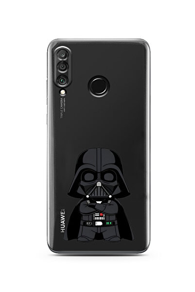 Manitoba Huawei P30 Lite Uyumlu Baskılı Yumuşak Silikon Şeffaf Telefon Kılıfı