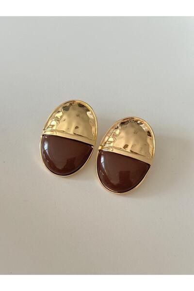 Charmist 14K Çelik Üzeri Altın Kaplama Vintage Küpe