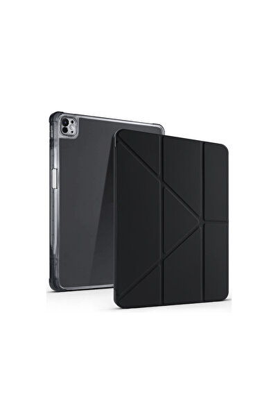 NewFace حافظة جهاز الآيباد إير 13 (2024) مع حامل للقلم من مارس - اللون الأسود