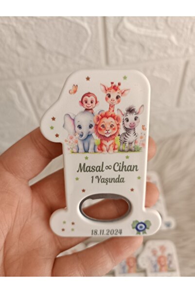 Doğrukan Hediyelik 25 adet karışık hayvan figürlü safari 1 rakam açacak magne...