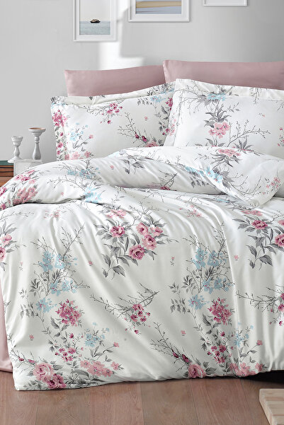 First Choice Leena %100 Pamuk Saten 200 TC (80 Tel) Çift Kişilik Nevresim Takımı