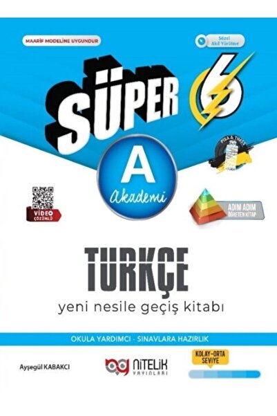 6.SINIF A SÜPER TÜRKÇE YENİ NESİL GEÇİŞ KİTABI