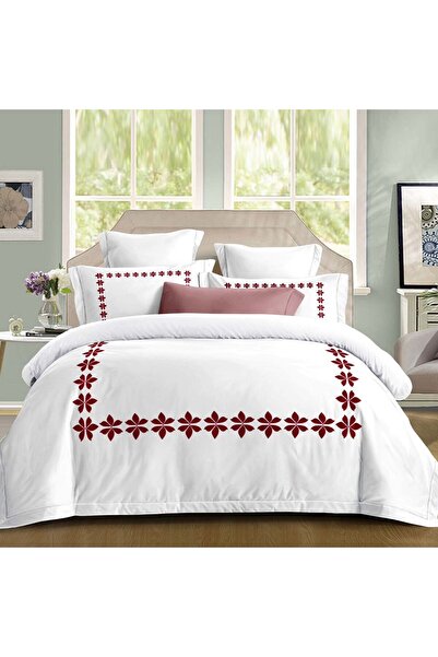 lumixauto Double bed linen, FINET FIN, 4 pieces, White, elegant floral patter...