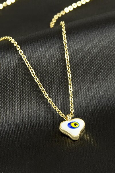 ZERO LAND 1613233749 قلادة على شكل قلب (213332) مطلية بالمينا - أصفر