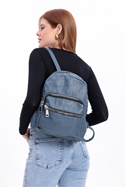 CELESTIAL COLLECTION Rucsac Sofia din piele cu 4 compartimente