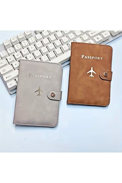 Beypa Ticaret Pasaport Kılıfı Desenli-Tokalı Çift 2 li