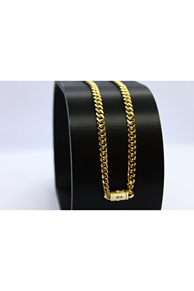 ART3 Monaco Chain 14 Ayar Altın Kaplama Gurmet Zincir Kolye - Klasik Kararmaz Seri (50 cm)