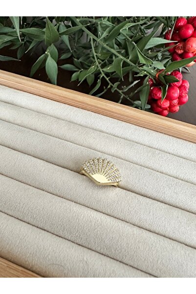 ringbox خاتم مروحة من الحجر الذهبي