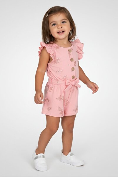 NANETTE LEPORE طقم لعب للبنات الصغيرات مكون من قطعتين بنقشة زهور، متعدد الألوان