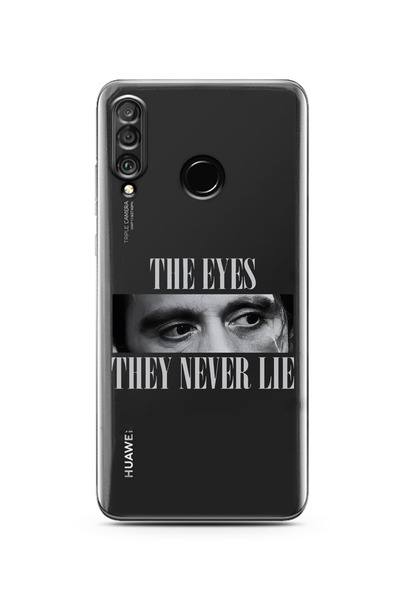 Manitoba Huawei P30 Lite Uyumlu Baskılı Yumuşak Silikon Şeffaf Telefon Kılıfı