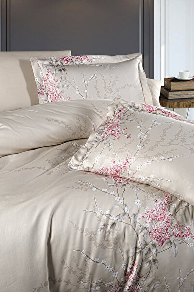 First Choice Wisteria %100 Pamuk Saten 200 TC (80 Tel) Çift Kişilik Nevresim Takımı