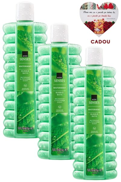 AVON Water Mint bath foam, 3 x 500ml