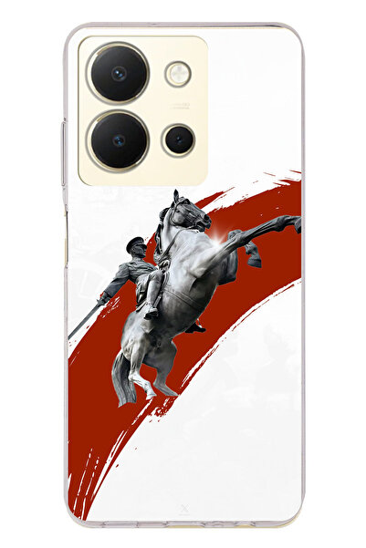 TechTree جراب سيليكون متوافق مع هاتف Vivo Y36 بتصميم حصان منتفخ وتفاصيل أتاتو...