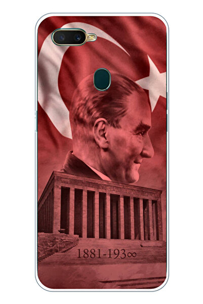 TechTree حافظة سيليكون متوافقة مع أوبو A5S-AX7-A12 تحمل صورة أتاتورك وانيماتي...