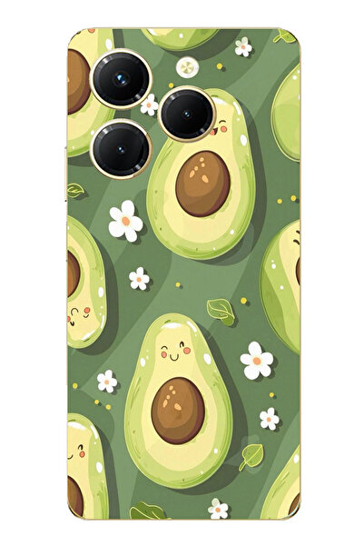 TechTree حافظة سيليكون متوافقة مع هاتف Infinix Hot 40-40 PRO ذات خلفية خضراء ...