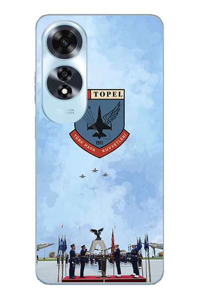 TechTree حافظة سيليكون متوافقة مع القوات الجوية التركية مطبوع لهاتف اوبو A60