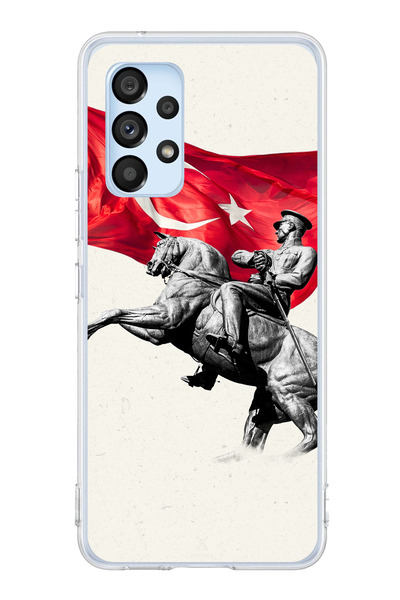 TechTree حافظة سيليكون متوافقة مع هاتف سامسونج جالاكسي A53 بتفاصيل تذكارية لأ...