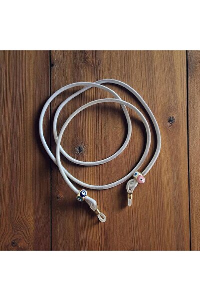 Sibelya Aksesuar حزام نظارات سيبيليا مصنوع من الجلد الطبيعي بنسبة 100% (أبيض)...