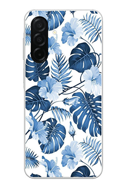 TechTree حافظة سيليكون مطبوع متوافقة مع هاتف سامسونج جالاكسي A26 بنمط أوراق ا...