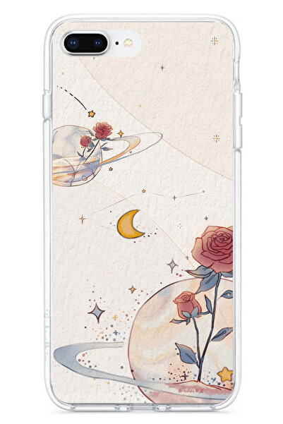 TechTree iPhone 7 Plus-8 Plus Compatible Planet, Star and Rose Printed Silico...