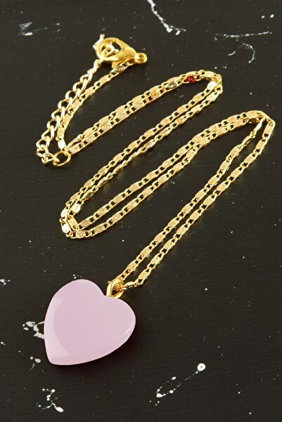 ZERO LAND 1613128749 New Season Heart (222831) Necklace-Light Pink